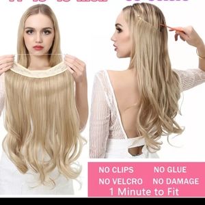 No Clip In Hair Extension 1b Jet Black